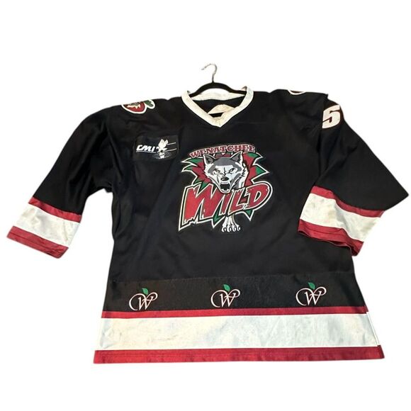 Wenatchee Wild Other - Wenatchee Wild Game Used NAHL Minor League Hockey Jersey Sz 56 #5 Di Puma RARE